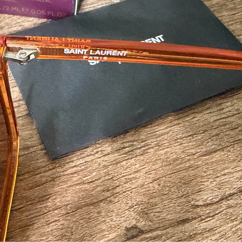 Saint Laurent Translucent Amber Sunglasses - Picture 5 of 5